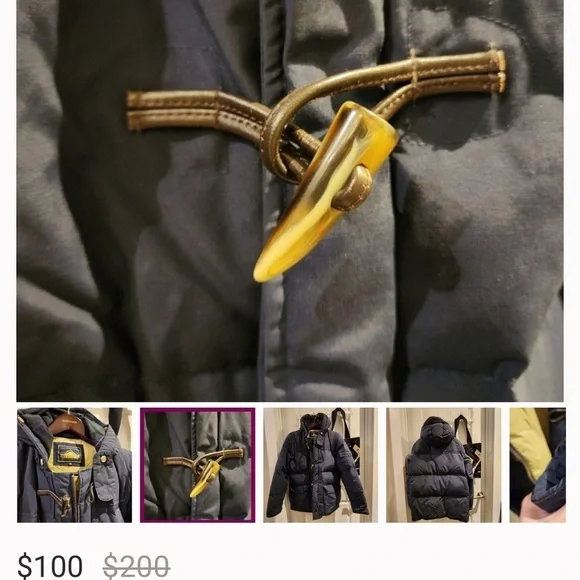 Penfield Toggle Duffle Down Puffer Jacket Navy XL - Picture 9 of 16